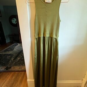 Taylor Green Halter Sleeveless Sundress Maxi